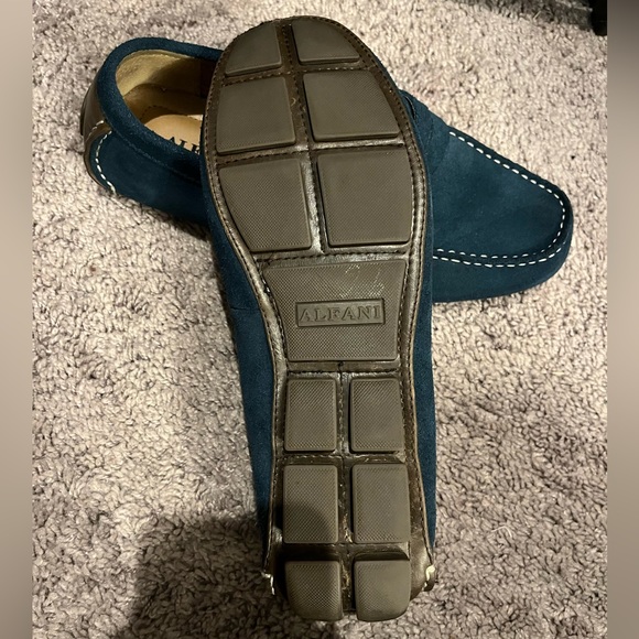 Alfani Blue Suede and Leather Tigger Driving Loafers Size 9.5 - Picture 6 of 8